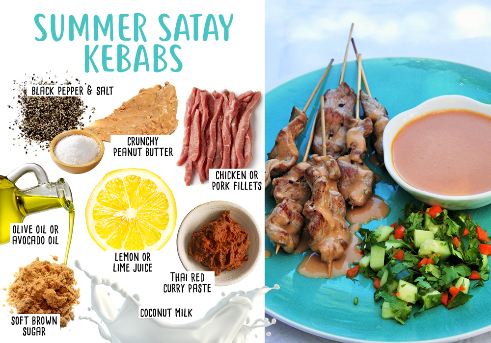 Summer satay kebabs